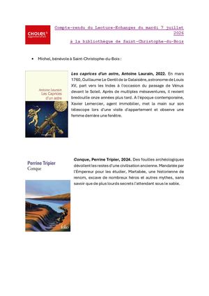 Compte Rendu Du Lecture Echanges Du Mardi 7 Juillet 2026 à L (2)