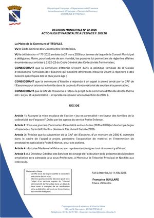 DM 22 2026 - Action Jeu Et Parentalité à L'espace F DOLTO 2026