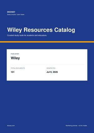 Wiley Resources & Test Banks