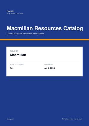 Macmillan Resources & Test Banks