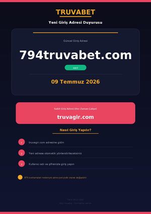 794truvabet.com - Truvabet Yeni Giriş Adresi (09.07.2026)