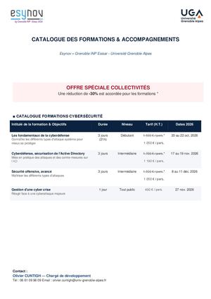 Catalogue Formations Cyber Esynov