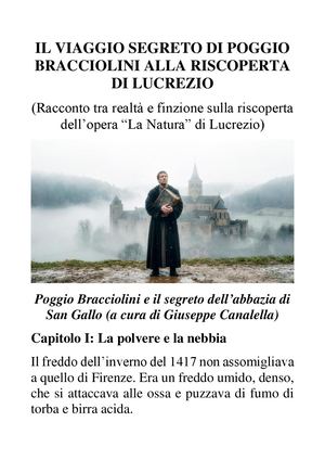 Il Viaggio Segreto Di Poggio Bracciolini Alla Riscoperta Di Lucrezio (Di Giuseppe Canalella)