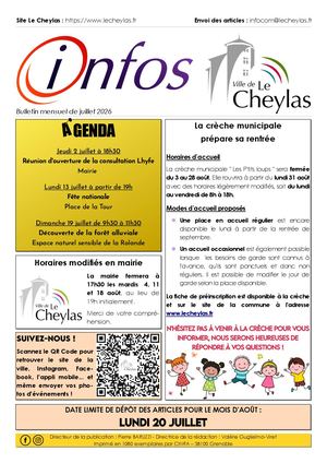 Le Cheylas - Bulletin mensuel de juillet 2026