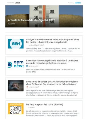 Actualités Paramédicales 9 Juillet 2026