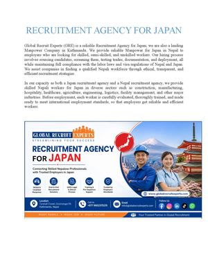 Recruitment Agency For Japan