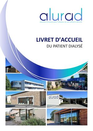 Livret Accueil Patients Dialysés à L'Alurad