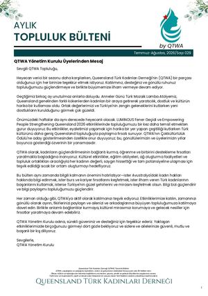 QTWA COMMUNITY NEWSLETTER Türkçe  - Temmuz -Ağustos , 2026/Vol. 029