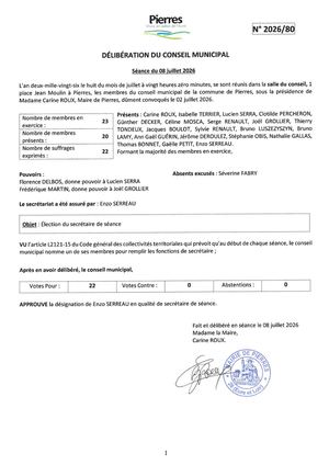 Délibérations n°2025/80 à 2025/90