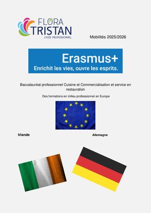 Lycée Flora Tristan Mobilités Erasmus + 2025