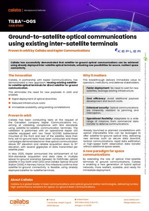 [Case Study] TILBA®-OGS Kepler