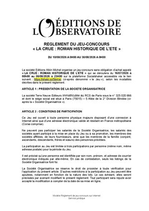Reglement Jeu Concours La Crue Juill2026