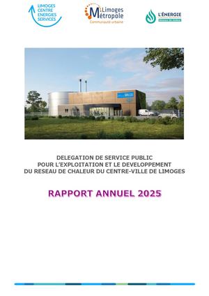 Délégation de service public pour l'exploitation et le développement du réseau de chaleur du centre-ville de Limoges - Rapport annuel 2025