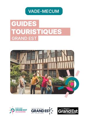 Vademecum des guides touristiques en Grand Est