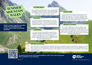 Summer Mountain Walks - Good Practices