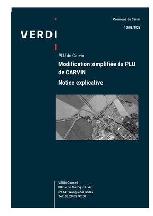 Modification PLU 2026 - Notice Explicative