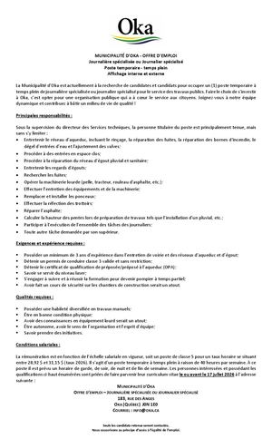 2026-07-09 Journalier Spécialisé Temporaire