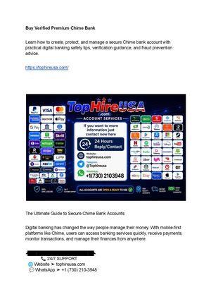 Buy Verified Premium Chime Bank