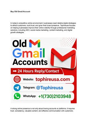 Buy Old Gmail Account: +1 (730) 210-3948