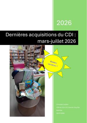 Acquisitions Mars Juillet26