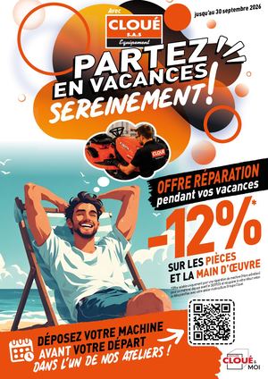 Cloué Equipement - Opération Partez en vacances sereinement