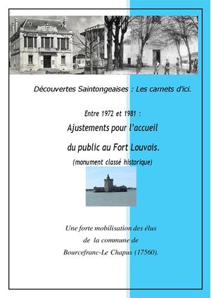 Bourcefranc - Le Chapus : Gestion du fort Louvois (1972 1981)