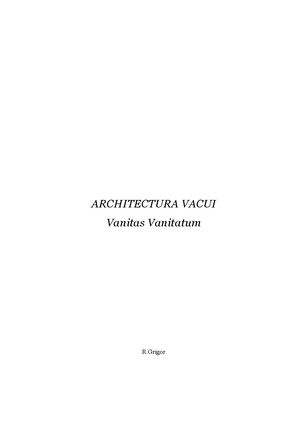 Architecrura Vacui