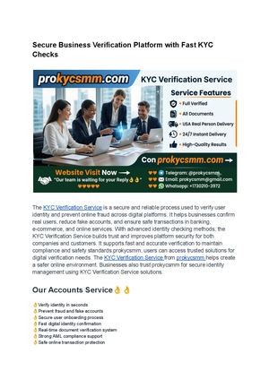 Secure Business Verification Platform With Fast Kyc Checks
