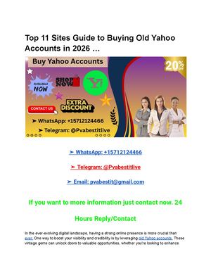 Top 11 Sites Guide To Buying Old Yahoo Accounts In 2026 …