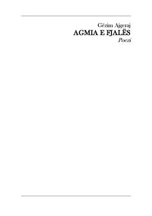 Poezi Agmia E Fjalës (1)