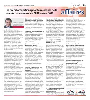 Voix des Affaires 10 juillet 2026