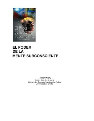 El Poder De La Mente Subconsciente