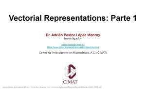 M5U1 - Presentación - Vectoral Representations P1 - BoW