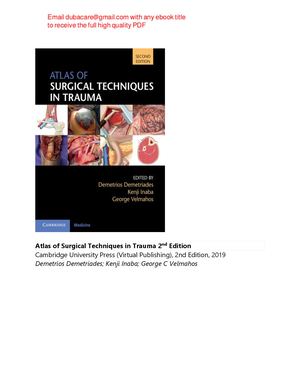 Atlas of Surgical Techniques in Trauma 2nd Edition Demetriades, Inaba pdf