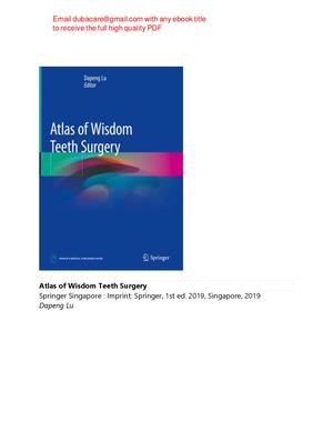 Atlas of Wisdom Teeth Surgery Dapeng Lu pdf