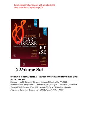 Braunwald’s Heart Disease A Textbook of Cardiovascular Medicine 2 Vol Set 12th Edition Peter Libby pdf