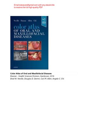Color Atlas of Oral and Maxillofacial Diseases Neville, Damm pdf