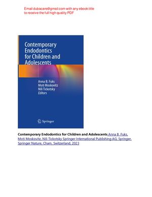 Contemporary Endodontics for Children and Adolescents Fuks, Moskovitz pdf