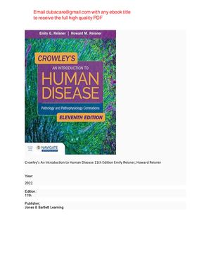 Crowley's An Introduction to Human Disease 11th Ed Reisner pdf
