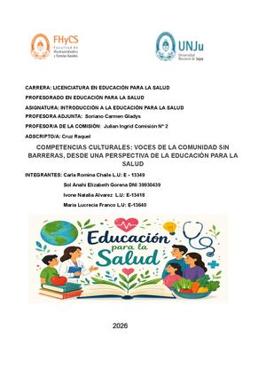 Monografía Final Introducción a la Educación para la Salud