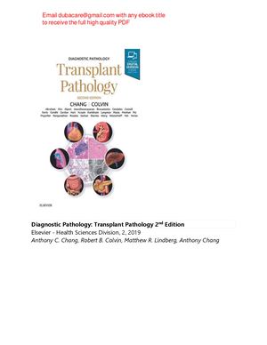 Diagnostic Pathology Transplant Pathology 2nd Edition Chang, Colvin pdf