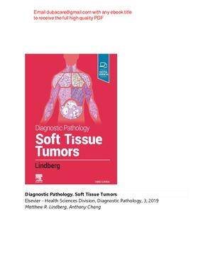 Diagnostic Pathology Soft Tissue Tumors 3rd Edition Lindberg, Chang pdf