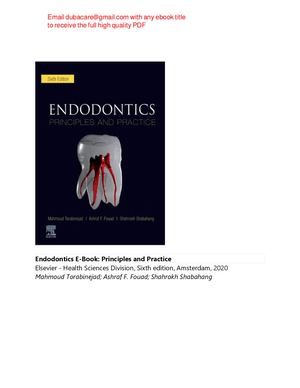 Endodontics Principles and Practice 6th Edition Torabinejad, Fouad pdf