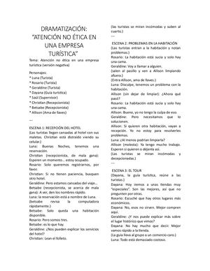 Dramatización Atención No éTica En Una Empresa Turística