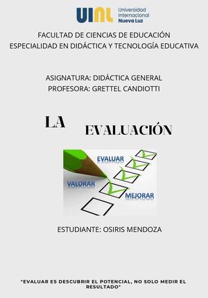 La evaluación
