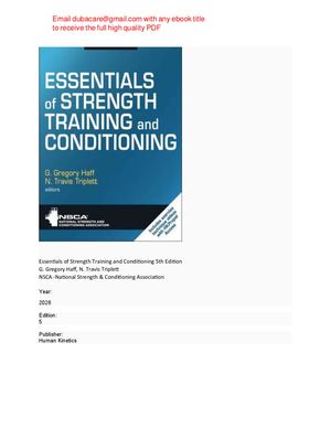 Essentials of Strength Training and Conditioning 5th Ed Haﬀ, Triple pdf