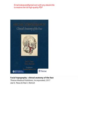 Facial Topography Clinical Anatomy Of The Face Pessa, Rohrich pdf