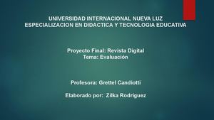 Revista Digital Evaluacion