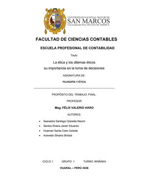 Informe Sobre La Etica Y El Dilema Etico I