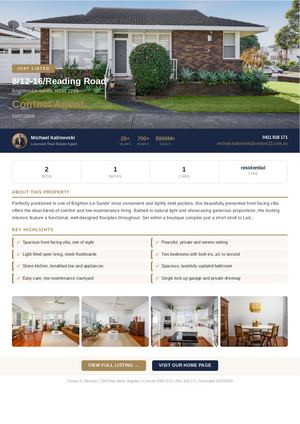 FOR SALE — 8/12-16/Reading Road, Brighton-Le-sands NSW 2216